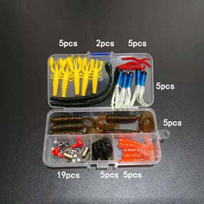 Kit para Pesca com 164 Peças - Linha, Anzol e Iscas Artificiais