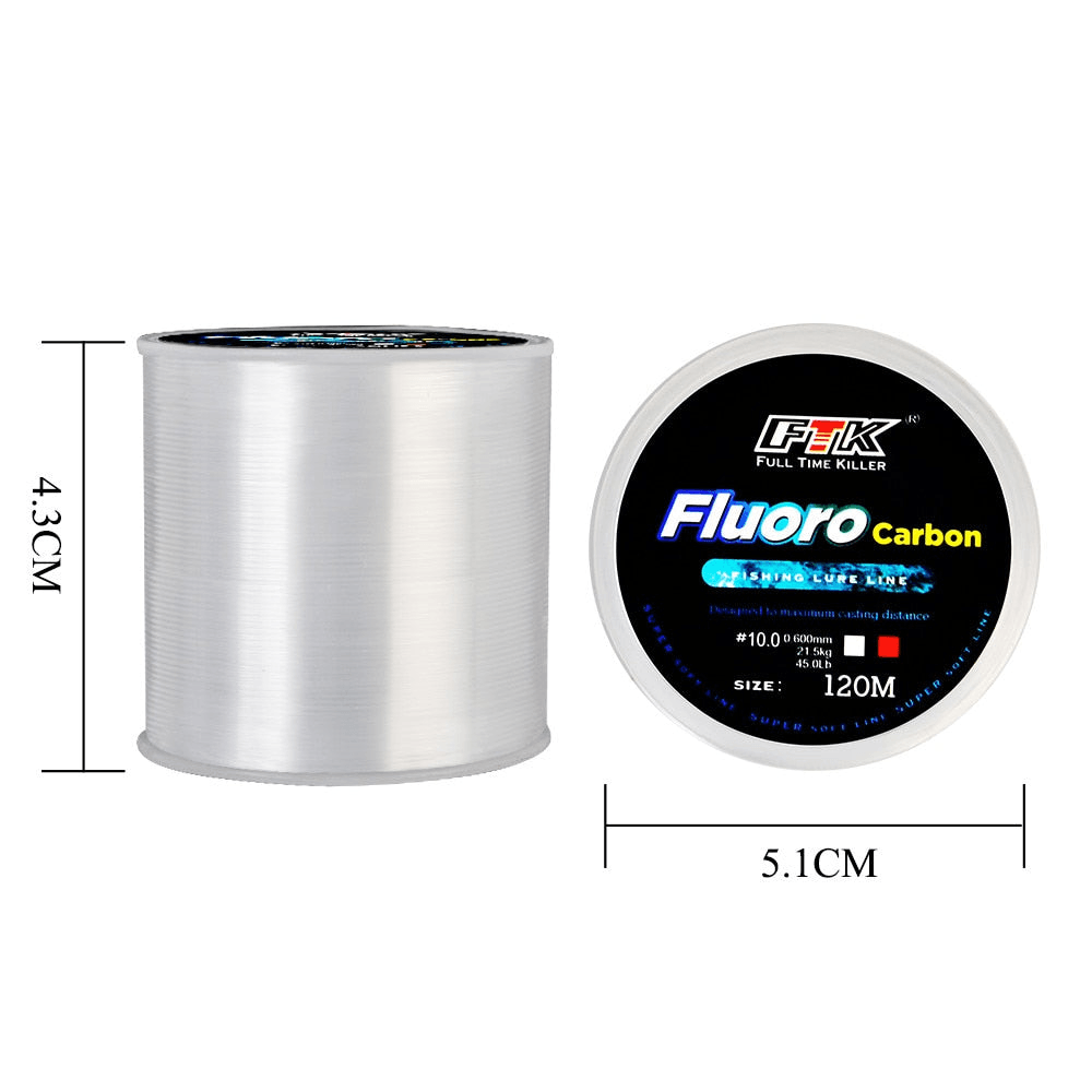 Linha de Pesca Invisível Fluorcarbono FTK 120m